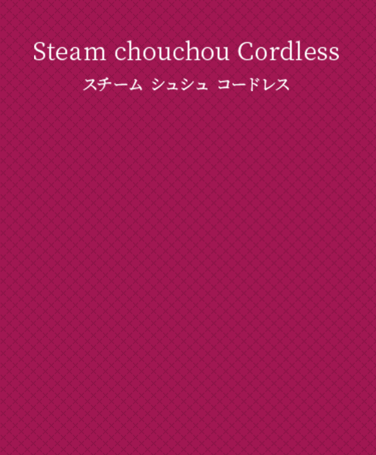 steam chouchou cordless スチームシュシュコードレス