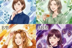A型、O型、B型、AB型、各血液型の基本性格