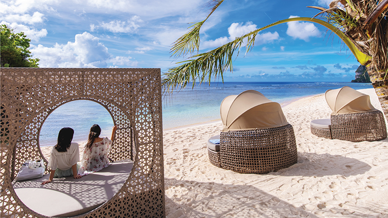 ホテル・ニッコー・グアム セミプライベートビーチのガゼボ