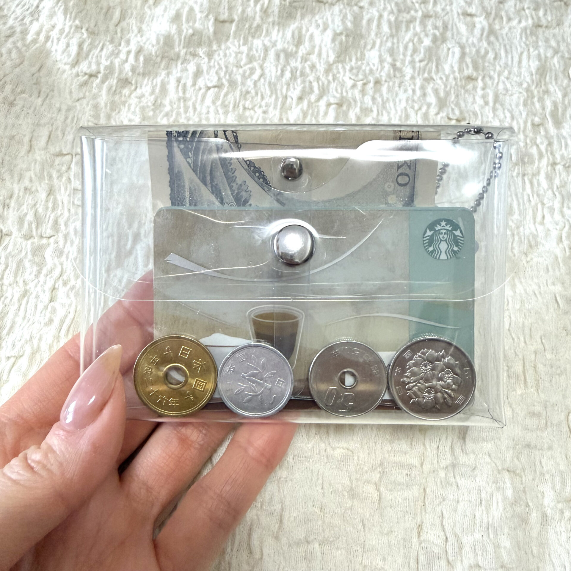 クリアダブルポケットミニポーチ