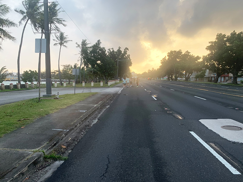 グアムココロードレース コースを走る様子