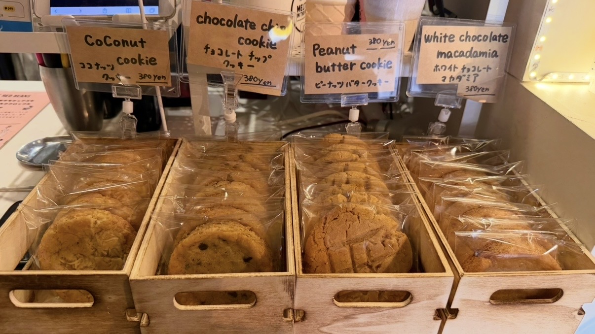 店内に並ぶ種類豊富なクッキー