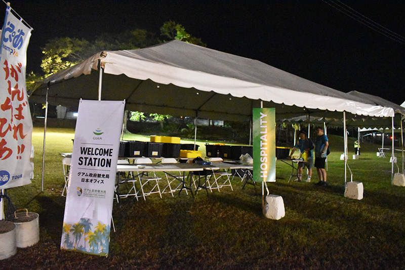 グアムココロードレース グアム政府観光局テント