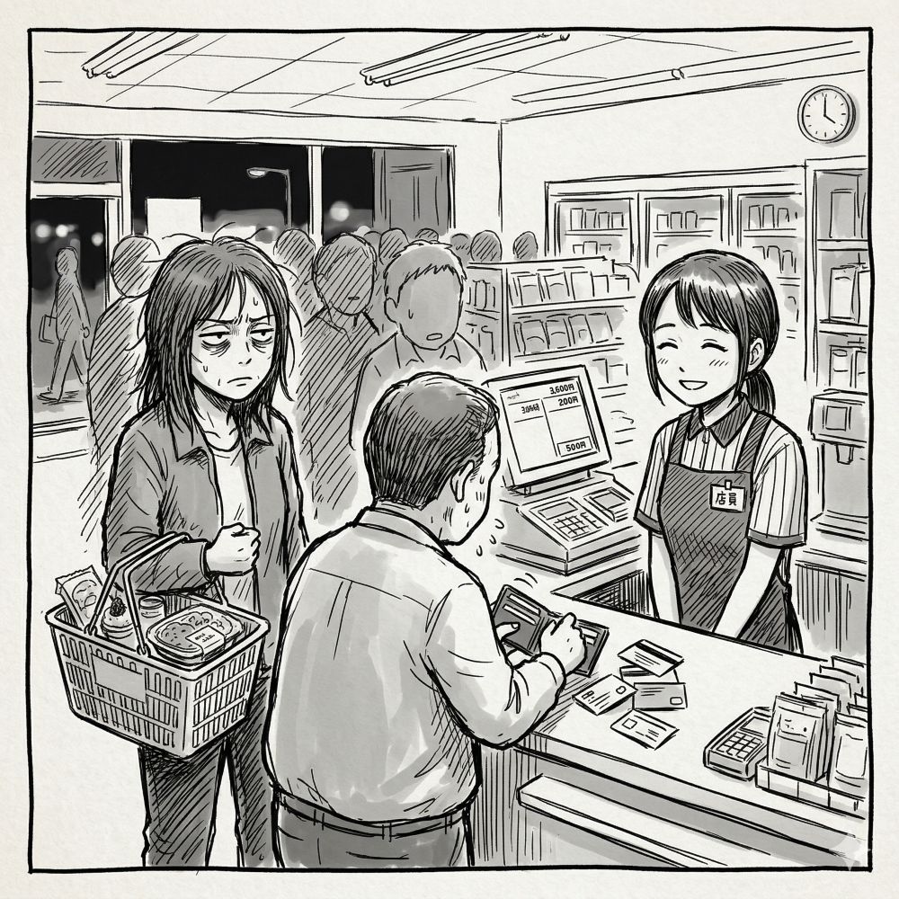 「お願いだから早くして…」レジでモタつく客にイライラ絶頂の私!最悪の気分を一瞬で天国に変えた、深夜のコンビニ店員による「まさかの神対応」 | GLAM(グラム)|自分らしく生きる女性に、1日1GLAMを。 「お願いだから早くして…」レジでモタつく客にイライラ絶頂の私!最悪の気分を一瞬で天国に変えた、深夜のコンビニ店員による「まさかの神対応」