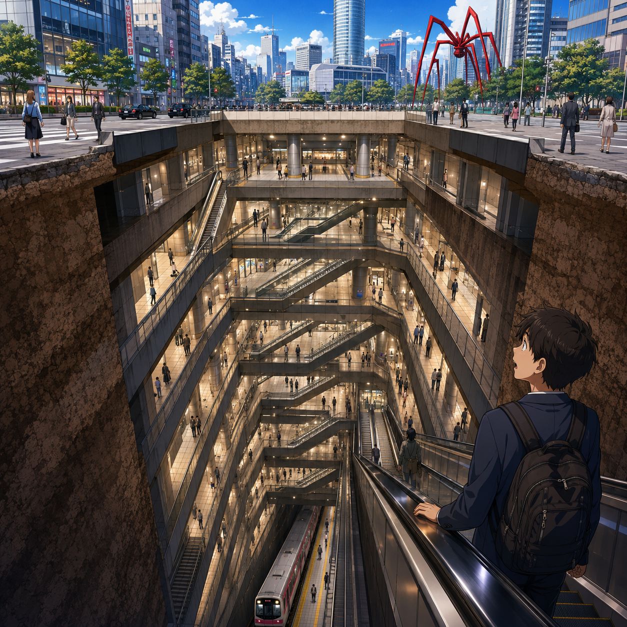 日本一深い地下鉄駅は大江戸線・六本木の地下7階で42m！地上まで徒歩5分以上の規格外すぎる深さの裏側