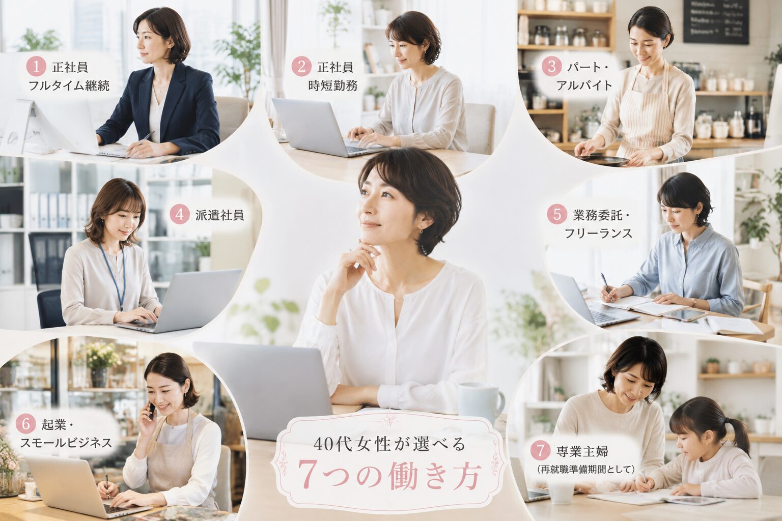 40代女性が選べる働き方7類型