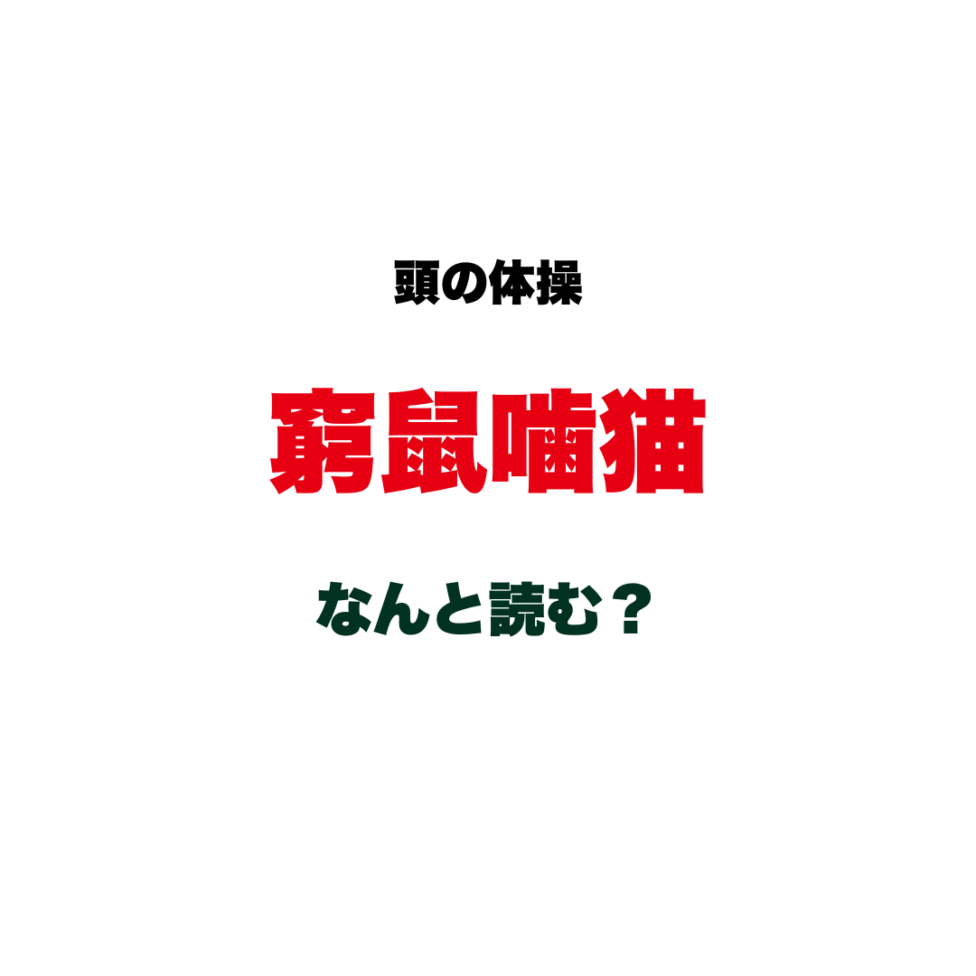 頭の体操 | GLAM(グラム)|自分らしく生きる女性に、1日1GLAMを。 【頭の体操】「窮鼠噛猫」なんと読む?「ねこをかむ」ではない…あの超有名ことわざの、知られざる正式な四字熟語読み!